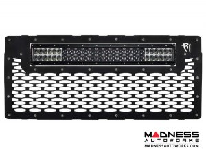 Jeep Wrangler JK Grille w/ 20&quot; LED Light Bar Mount by Rigid Industries